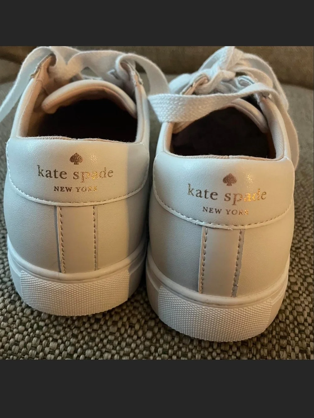 Kate Spade New York Fez White Leather Sneakers NWOT Size 9